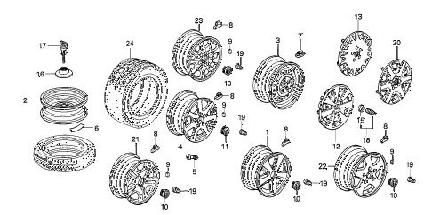 2004 accord EXL(NAVI) 4 DOOR 5MT WHEEL DISK (KA/KL) diagram 2004 accord EXL(NAVI) 4 DOOR 5MT WHEEL DISK (KA/KL) diagram