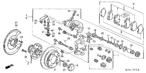 2003 accord EXL(NAVI) 4 DOOR 5MT REAR BRAKE (DISK) diagram 2003 accord EXL(NAVI) 4 DOOR 5MT REAR BRAKE (DISK) diagram