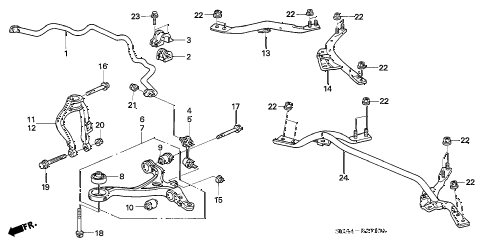 2004 accord EX 4 DOOR 5MT FRONT LOWER ARM diagram 2004 accord EX 4 DOOR 5MT FRONT LOWER ARM diagram