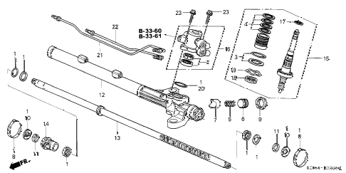 2006 accord EX 4 DOOR 5MT P.S. GEAR BOX COMPONENTS (1) diagram 2006 accord EX 4 DOOR 5MT P.S. GEAR BOX COMPONENTS (1) diagram