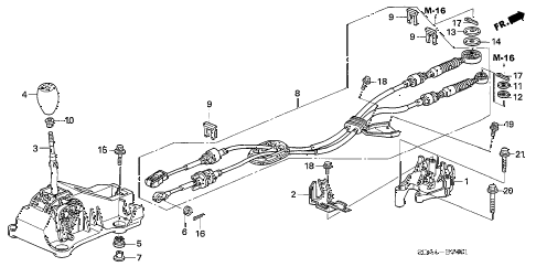 2006 accord EX(V6 NAVI) 4 DOOR 6MT SHIFT LEVER (6MT) diagram 2006 accord EX(V6 NAVI) 4 DOOR 6MT SHIFT LEVER (6MT) diagram