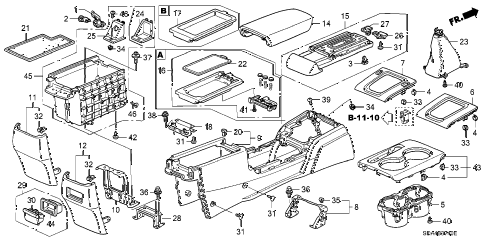 2006 accord LX 4 DOOR 5MT CONSOLE diagram 2006 accord LX 4 DOOR 5MT CONSOLE diagram