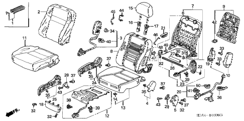2006 accord EX 4 DOOR 5MT FRONT SEAT (R.) diagram 2006 accord EX 4 DOOR 5MT FRONT SEAT (R.) diagram