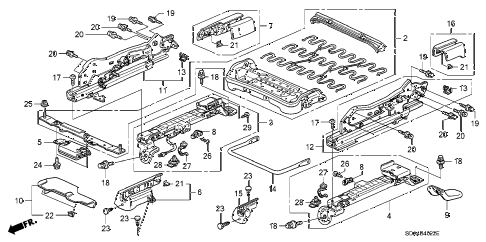2005 accord DX 4 DOOR 5MT FRONT SEAT COMPONENTS (R.) (MANUAL SEAT) (2) diagram 2005 accord DX 4 DOOR 5MT FRONT SEAT COMPONENTS (R.) (MANUAL SEAT) (2) diagram