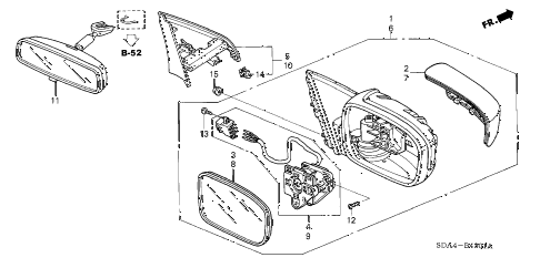 2006 accord SE 4 DOOR 5MT MIRROR (REMOTE CONTROL) diagram 2006 accord SE 4 DOOR 5MT MIRROR (REMOTE CONTROL) diagram