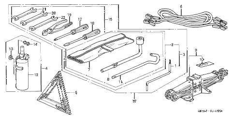 2006 accord EX 4 DOOR 5MT TOOLS - JACK diagram 2006 accord EX 4 DOOR 5MT TOOLS - JACK diagram