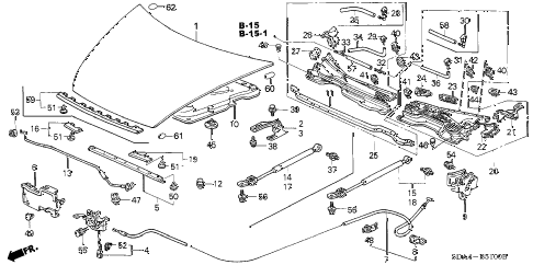 2005 accord EX 4 DOOR 5MT HOOD diagram 2005 accord EX 4 DOOR 5MT HOOD diagram