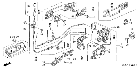 2004 accord EX 4 DOOR 5MT REAR DOOR LOCKS diagram 2004 accord EX 4 DOOR 5MT REAR DOOR LOCKS diagram