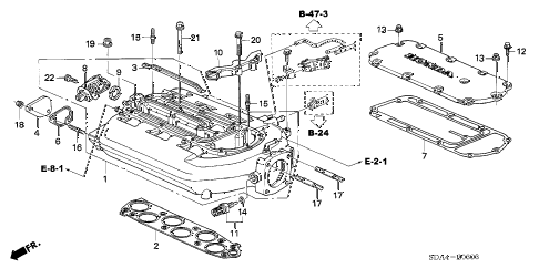 2006 accord EX(V6 NAVI) 4 DOOR 6MT INTAKE MANIFOLD (V6) (MT) diagram 2006 accord EX(V6 NAVI) 4 DOOR 6MT INTAKE MANIFOLD (V6) (MT) diagram