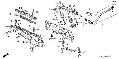 2006 accord EXL 4 DOOR 5MT FUEL INJECTOR (L4) diagram 2006 accord EXL 4 DOOR 5MT FUEL INJECTOR (L4) diagram