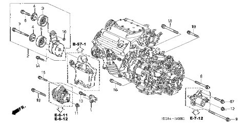 2006 accord EX(V6 NAVI) 4 DOOR 6MT ALTERNATOR BRACKET (V6) diagram 2006 accord EX(V6 NAVI) 4 DOOR 6MT ALTERNATOR BRACKET (V6) diagram