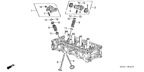 2003 accord LX 4 DOOR 5MT VALVE - ROCKER ARM (L4) diagram 2003 accord LX 4 DOOR 5MT VALVE - ROCKER ARM (L4) diagram