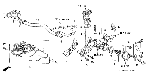 2006 accord EX(V6 NAVI) 4 DOOR 6MT WATER PUMP (V6) diagram 2006 accord EX(V6 NAVI) 4 DOOR 6MT WATER PUMP (V6) diagram