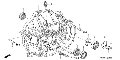 2005 accord EX 4 DOOR 5MT MT CLUTCH CASE (L4) diagram 2005 accord EX 4 DOOR 5MT MT CLUTCH CASE (L4) diagram