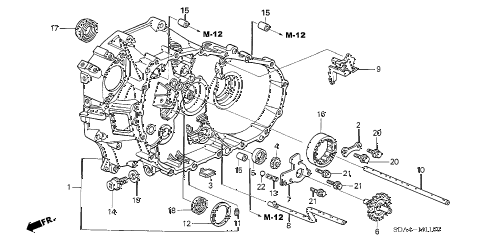 2006 accord EX(V6 NAVI) 4 DOOR 6MT MT CLUTCH CASE (V6) diagram 2006 accord EX(V6 NAVI) 4 DOOR 6MT MT CLUTCH CASE (V6) diagram