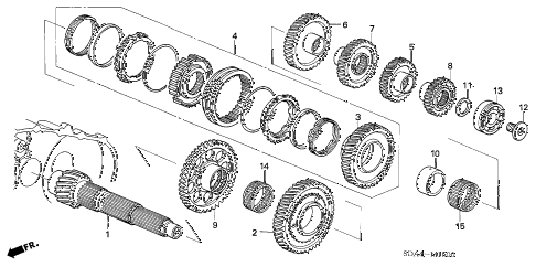 2006 accord EX(V6 NAVI) 4 DOOR 6MT MT COUNTERSHAFT (V6) diagram 2006 accord EX(V6 NAVI) 4 DOOR 6MT MT COUNTERSHAFT (V6) diagram