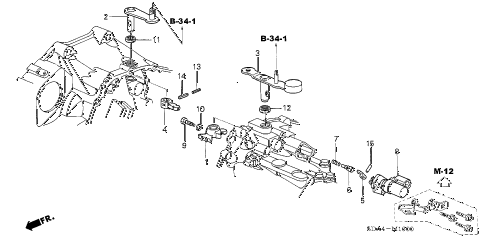 2006 accord EX(V6 NAVI) 4 DOOR 6MT MT SHIFT ARM (V6) diagram 2006 accord EX(V6 NAVI) 4 DOOR 6MT MT SHIFT ARM (V6) diagram