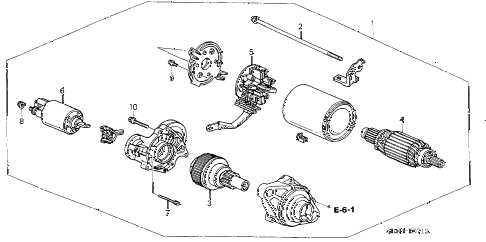 2006 accord EX(V6 NAVI) 4 DOOR 6MT STARTER MOTOR (MITSUBA) (V6) diagram 2006 accord EX(V6 NAVI) 4 DOOR 6MT STARTER MOTOR (MITSUBA) (V6) diagram