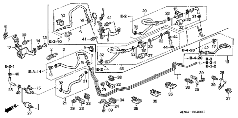 2003 accord EXL 2 DOOR 5MT FUEL PIPE diagram 2003 accord EXL 2 DOOR 5MT FUEL PIPE diagram