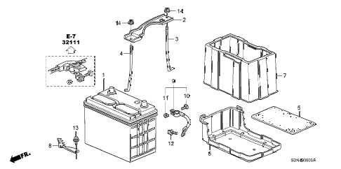 2005 accord SE 2 DOOR 5MT BATTERY (L4) diagram 2005 accord SE 2 DOOR 5MT BATTERY (L4) diagram