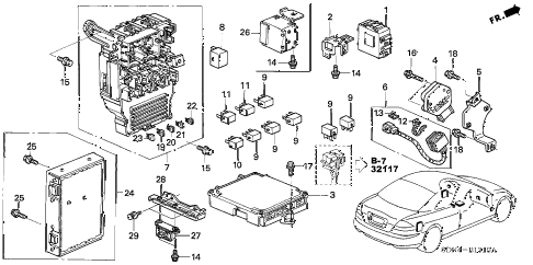 2004 accord EX(V6) 2 DOOR 6MT CONTROL UNIT (CABIN) diagram 2004 accord EX(V6) 2 DOOR 6MT CONTROL UNIT (CABIN) diagram