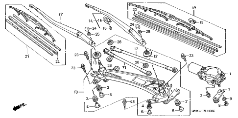 2005 accord LX 2 DOOR 5MT FRONT WINDSHIELD WIPER diagram 2005 accord LX 2 DOOR 5MT FRONT WINDSHIELD WIPER diagram