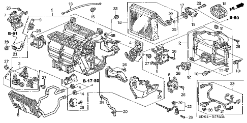 2005 accord EX(V6 NAVI) 2 DOOR 6MT HEATER UNIT diagram 2005 accord EX(V6 NAVI) 2 DOOR 6MT HEATER UNIT diagram
