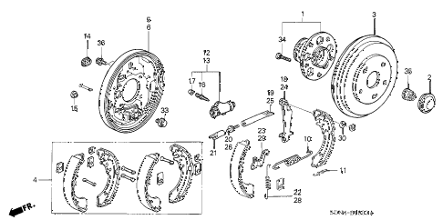 2006 accord LX 2 DOOR 5MT REAR BRAKE (DRUM) diagram 2006 accord LX 2 DOOR 5MT REAR BRAKE (DRUM) diagram