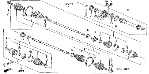 2004 accord LX 2 DOOR 5MT DRIVESHAFT (L4) (MT) diagram 2004 accord LX 2 DOOR 5MT DRIVESHAFT (L4) (MT) diagram
