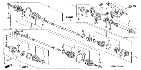 2004 accord EX(V6 NAVI) 2 DOOR 6MT DRIVESHAFT (V6) diagram 2004 accord EX(V6 NAVI) 2 DOOR 6MT DRIVESHAFT (V6) diagram