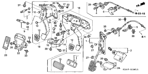 2004 accord EX(V6) 2 DOOR 6MT PEDAL diagram 2004 accord EX(V6) 2 DOOR 6MT PEDAL diagram