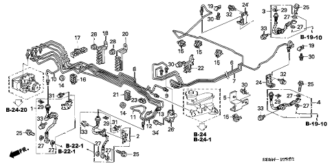 2004 accord EX(V6) 2 DOOR 6MT BRAKE LINES (TCS/VSA) diagram 2004 accord EX(V6) 2 DOOR 6MT BRAKE LINES (TCS/VSA) diagram