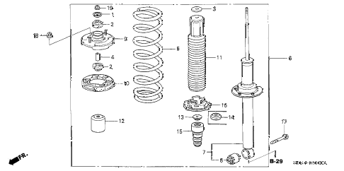 2003 accord EXL 2 DOOR 5MT REAR SHOCK ABSORBER diagram 2003 accord EXL 2 DOOR 5MT REAR SHOCK ABSORBER diagram