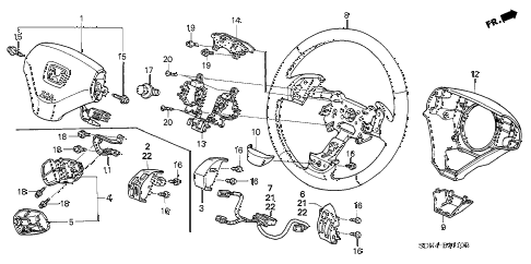 2005 accord SE 2 DOOR 5MT STEERING WHEEL (SRS) diagram 2005 accord SE 2 DOOR 5MT STEERING WHEEL (SRS) diagram