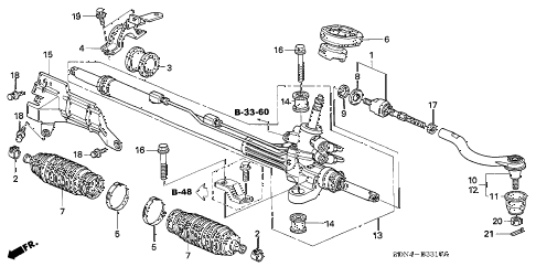 2003 accord EXL 2 DOOR 5MT P.S. GEAR BOX (L4) diagram 2003 accord EXL 2 DOOR 5MT P.S. GEAR BOX (L4) diagram