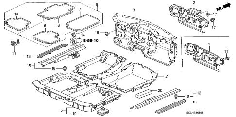 2004 accord EX(V6) 2 DOOR 6MT FLOOR MAT diagram 2004 accord EX(V6) 2 DOOR 6MT FLOOR MAT diagram