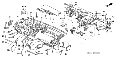 2006 accord LX 2 DOOR 5MT INSTRUMENT PANEL diagram 2006 accord LX 2 DOOR 5MT INSTRUMENT PANEL diagram