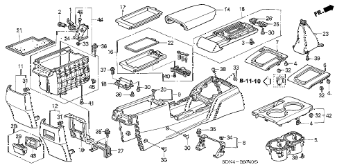 2004 accord LX 2 DOOR 5MT CONSOLE diagram 2004 accord LX 2 DOOR 5MT CONSOLE diagram