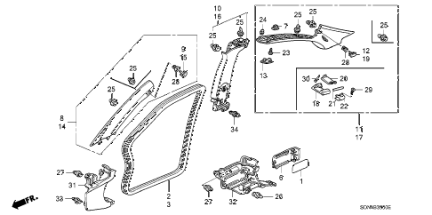 2004 accord EX(V6 NAVI) 2 DOOR 6MT PILLAR GARNISH diagram 2004 accord EX(V6 NAVI) 2 DOOR 6MT PILLAR GARNISH diagram