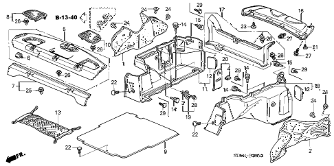 2004 accord EX(SIDE CURTAIN) 2 DOOR 5MT REAR TRAY - TRUNK SIDE GARNISH diagram 2004 accord EX(SIDE CURTAIN) 2 DOOR 5MT REAR TRAY - TRUNK SIDE GARNISH diagram
