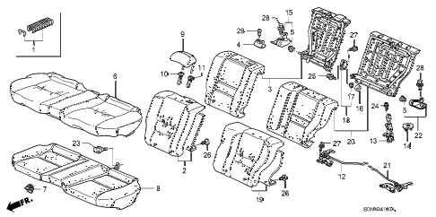 2004 accord LX 2 DOOR 5MT REAR SEAT diagram 2004 accord LX 2 DOOR 5MT REAR SEAT diagram