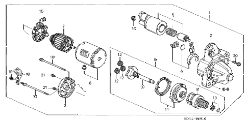 2005 accord EXL(NAVI) 2 DOOR 5MT STARTER MOTOR (MITSUBISHI) (L4) diagram 2005 accord EXL(NAVI) 2 DOOR 5MT STARTER MOTOR (MITSUBISHI) (L4) diagram