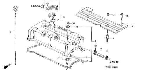 2003 accord EXL 2 DOOR 5MT CYLINDER HEAD COVER (L4) diagram 2003 accord EXL 2 DOOR 5MT CYLINDER HEAD COVER (L4) diagram