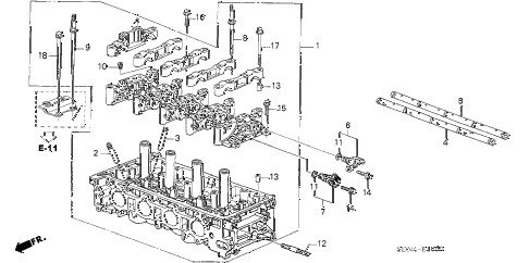 2004 accord EX 2 DOOR 5MT CYLINDER HEAD (L4) diagram 2004 accord EX 2 DOOR 5MT CYLINDER HEAD (L4) diagram