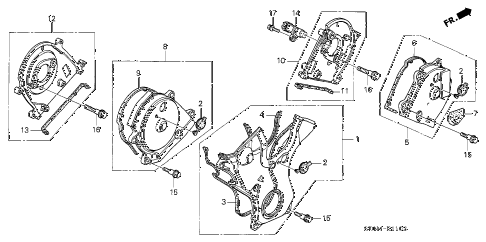 2004 accord EX(V6 NAVI) 2 DOOR 6MT TIMING BELT COVER (V6) diagram 2004 accord EX(V6 NAVI) 2 DOOR 6MT TIMING BELT COVER (V6) diagram