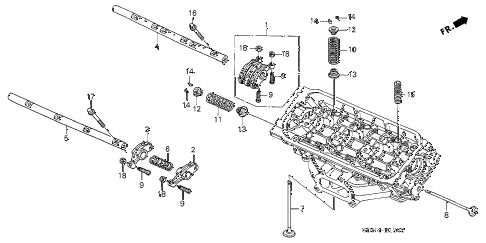 2004 accord EX(V6 NAVI) 2 DOOR 6MT VALVE - ROCKER ARM (RR.) (V6) diagram 2004 accord EX(V6 NAVI) 2 DOOR 6MT VALVE - ROCKER ARM (RR.) (V6) diagram