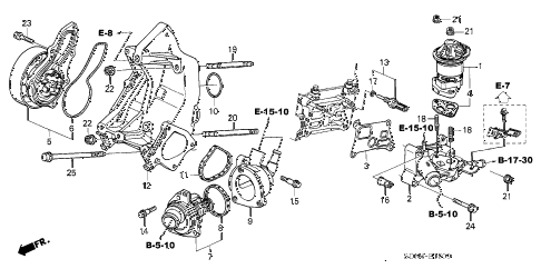 2006 accord LX 2 DOOR 5MT WATER PUMP - SENSOR (L4) diagram 2006 accord LX 2 DOOR 5MT WATER PUMP - SENSOR (L4) diagram