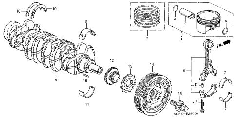 2003 accord EXL 2 DOOR 5MT CRANKSHAFT - PISTON (L4) diagram 2003 accord EXL 2 DOOR 5MT CRANKSHAFT - PISTON (L4) diagram