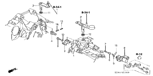 2003 accord EX(V6 NAVI) 2 DOOR 6MT MT SHIFT ARM (V6) diagram 2003 accord EX(V6 NAVI) 2 DOOR 6MT MT SHIFT ARM (V6) diagram