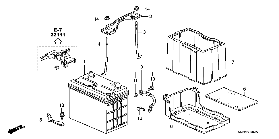 Honda battery 31500-sr1-100m #4